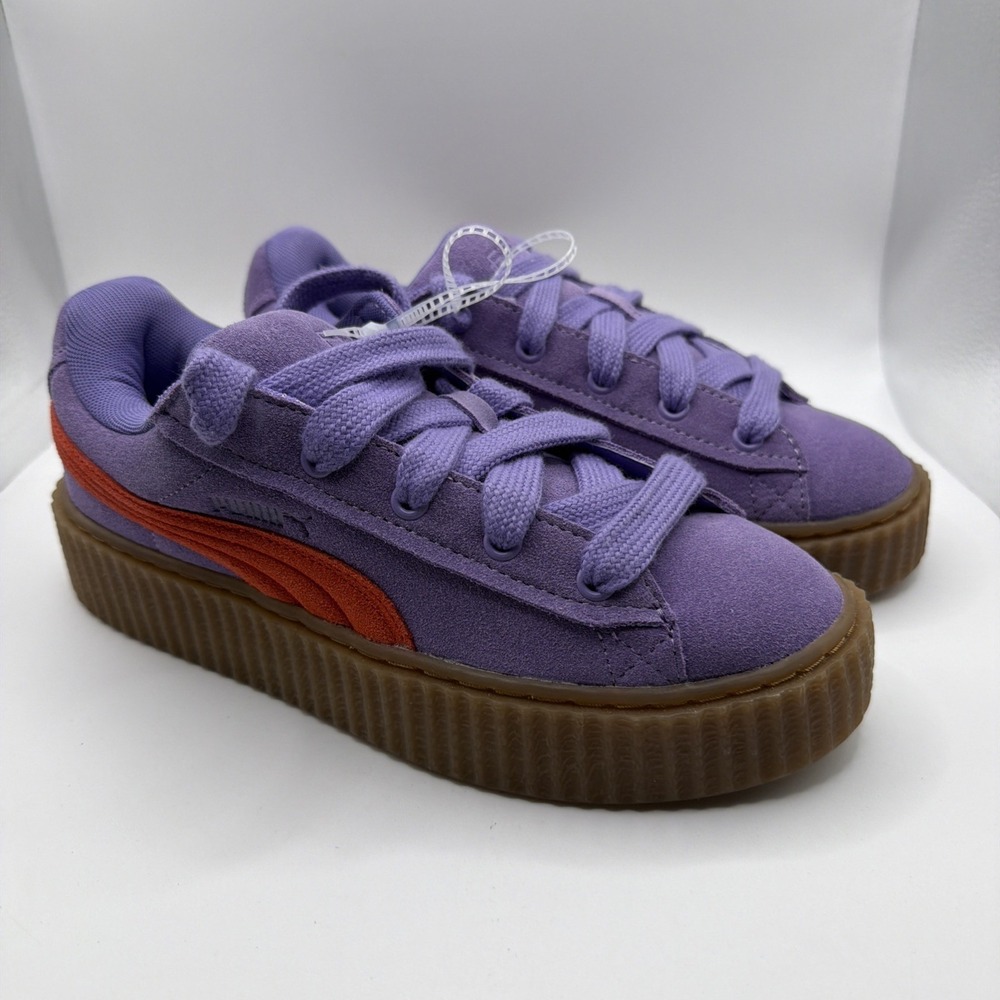 Puma Fenty By Rihanna Creeper Purple, Suede Red Gum‎ Sole Woman's 7